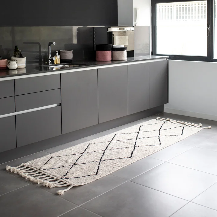 Lorena Canals - Alfombra Lavable, 140 cm x 200 cm, schwarz