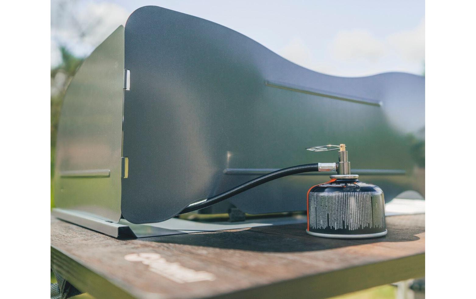Wärmeverteilerplatte und windschutz 635 mm, GrauCamping-Windschutz