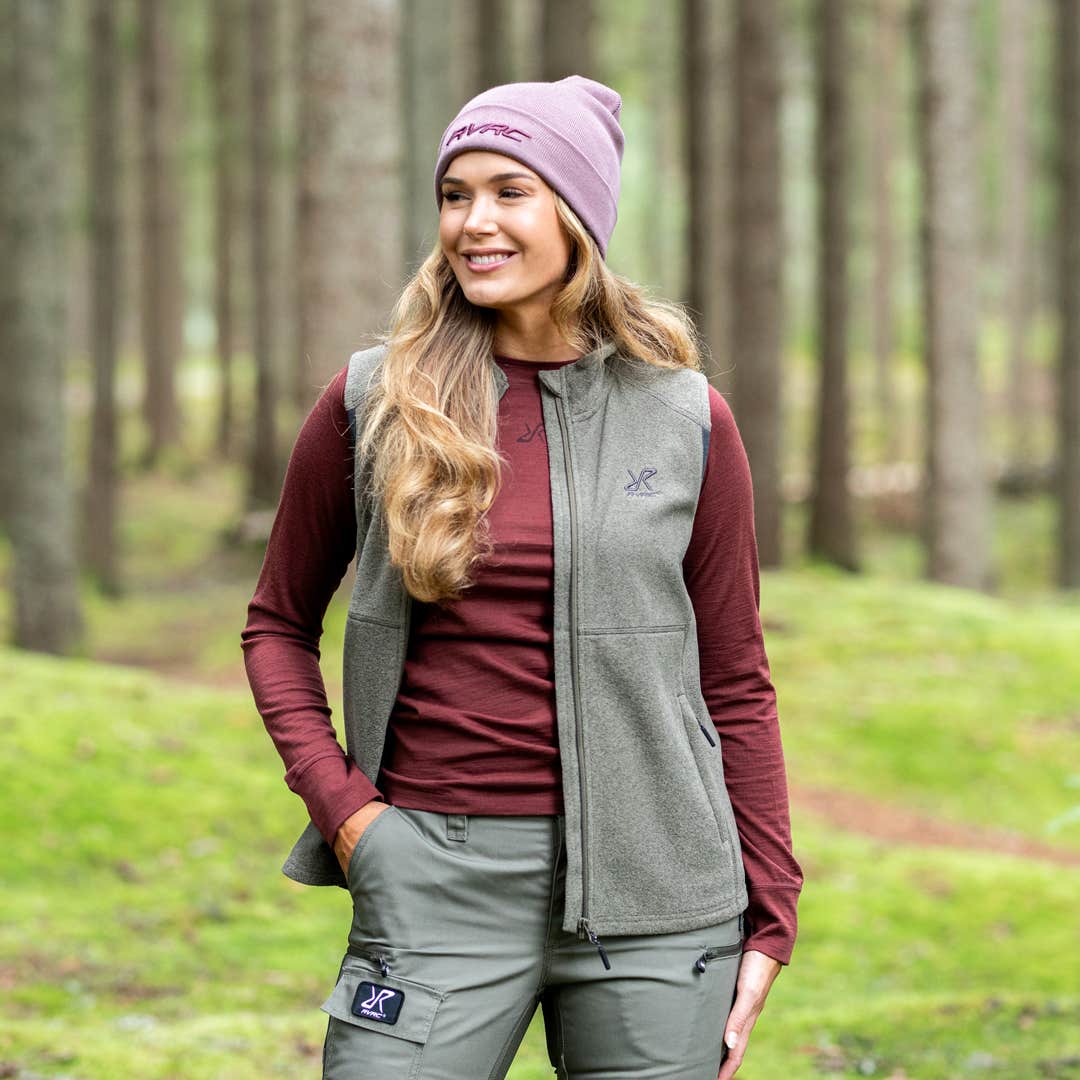 Essential Fleece Vest Dame Grape Leaf