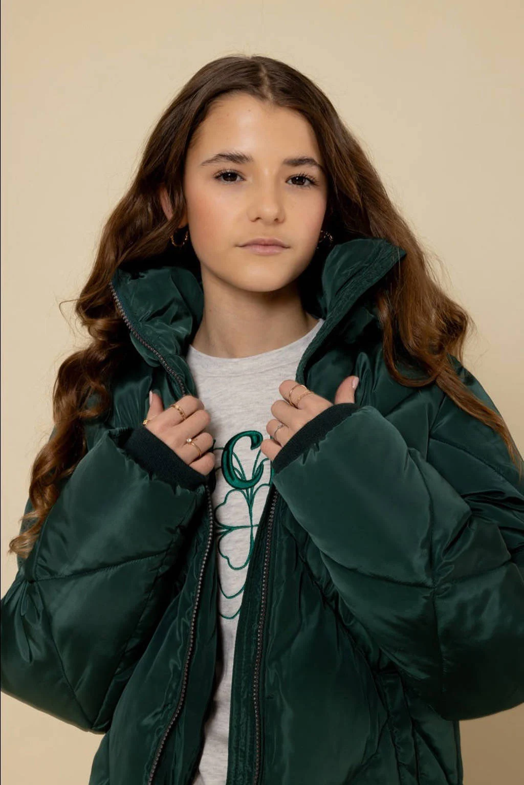 LOOXS 10sixteen gewatteerde jas groen