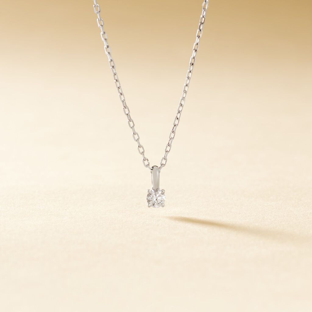 Pendentif Aphrodite Or Blanc Diamant