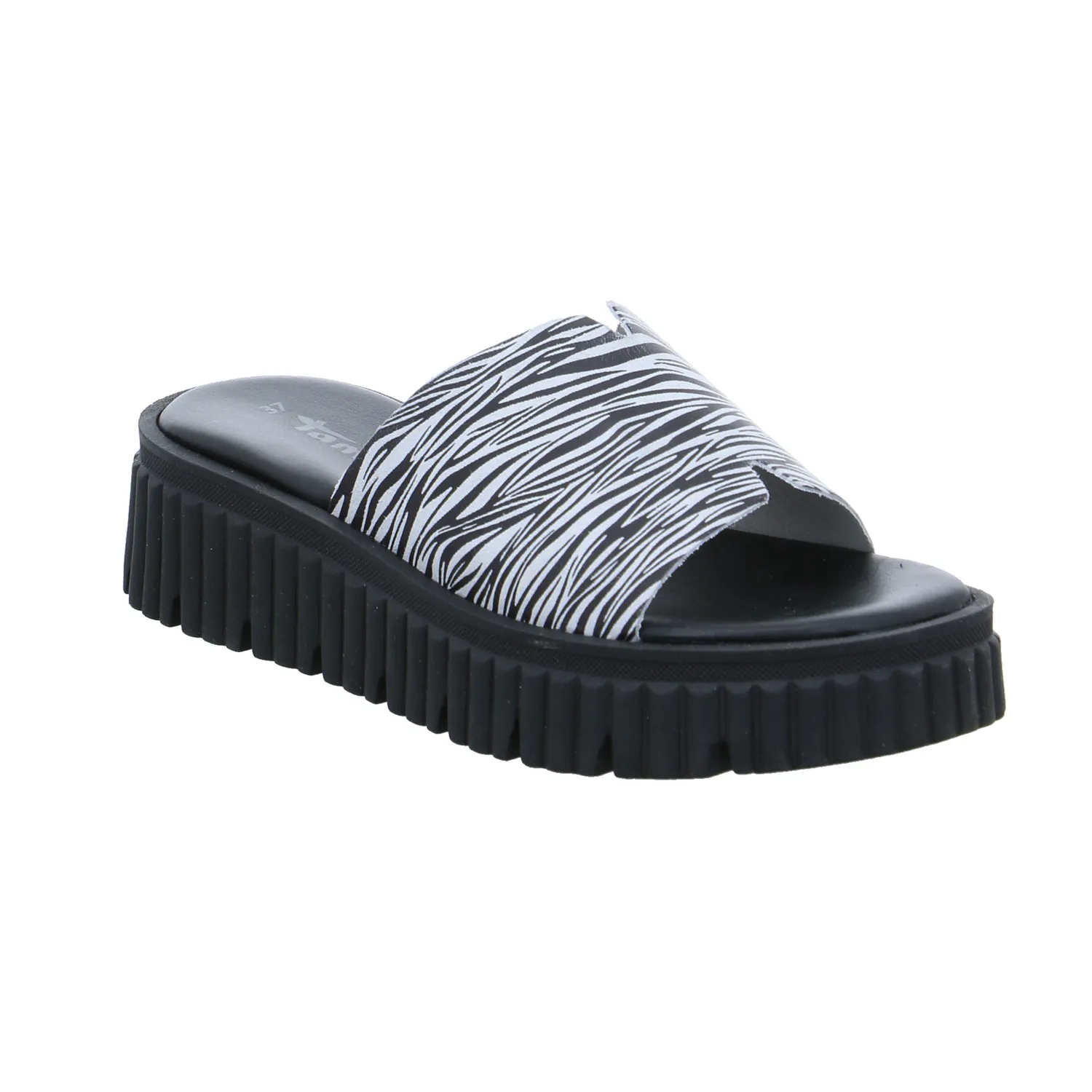 TAMARIS Pantolette Zebra Leder