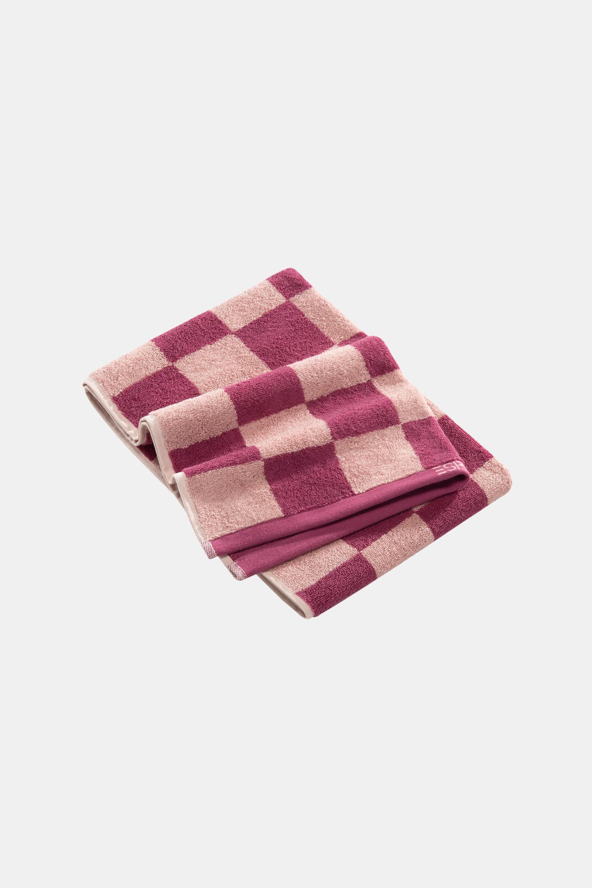 Drap de bain à carreaux, 100% coton