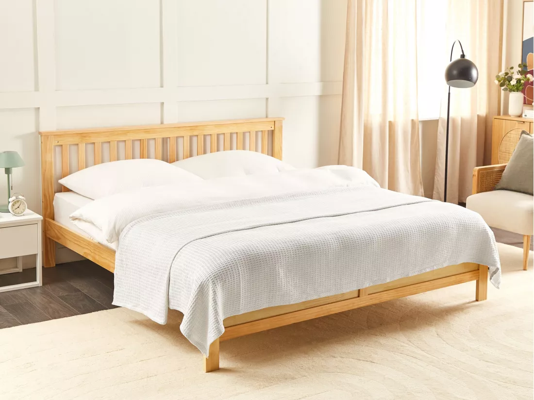 Couvre-lits RAGALA Coton 220 x 240 cm Beige clair