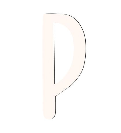 Sebra Tr?bogstaver - P - Birchbark Beige