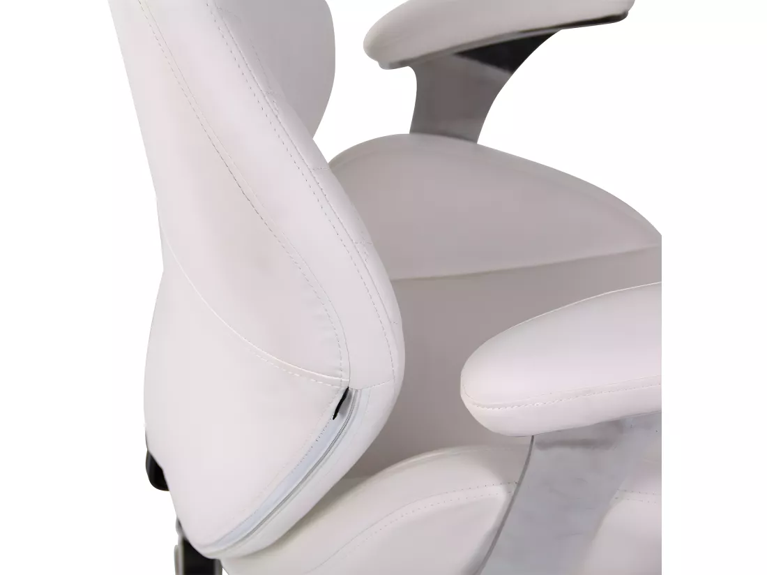 Chaise de bureau - Similicuir & Plastique - Blanc - Layton