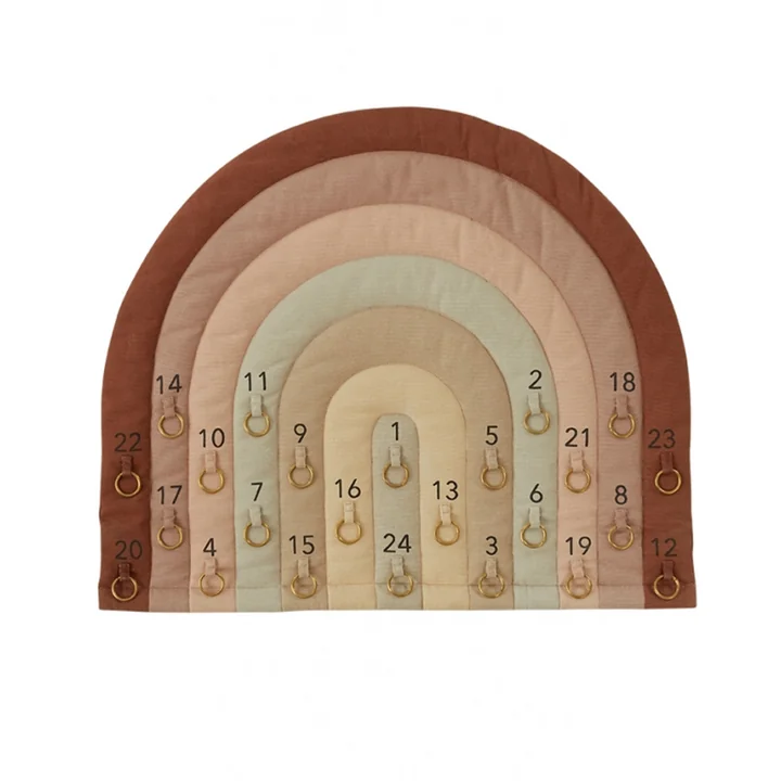 OYOY - Rainbow Adventskalender, 50 x 60 cm, choko