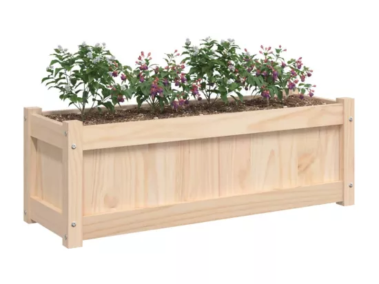 Jardinière d'extérieur 90x31x31 cm bois de pin massif