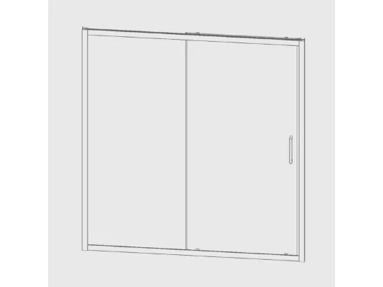 Paroi de douche fixe + Porte coulissante BELLA 140 cm Sans paroi latérale