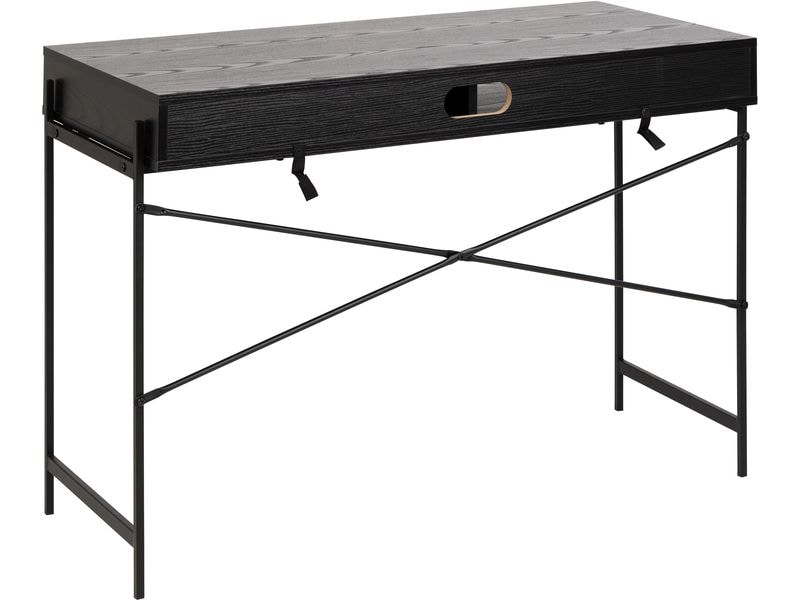 AC Design Tisch Angus, Schwarz / Schwarz Schreibtisch