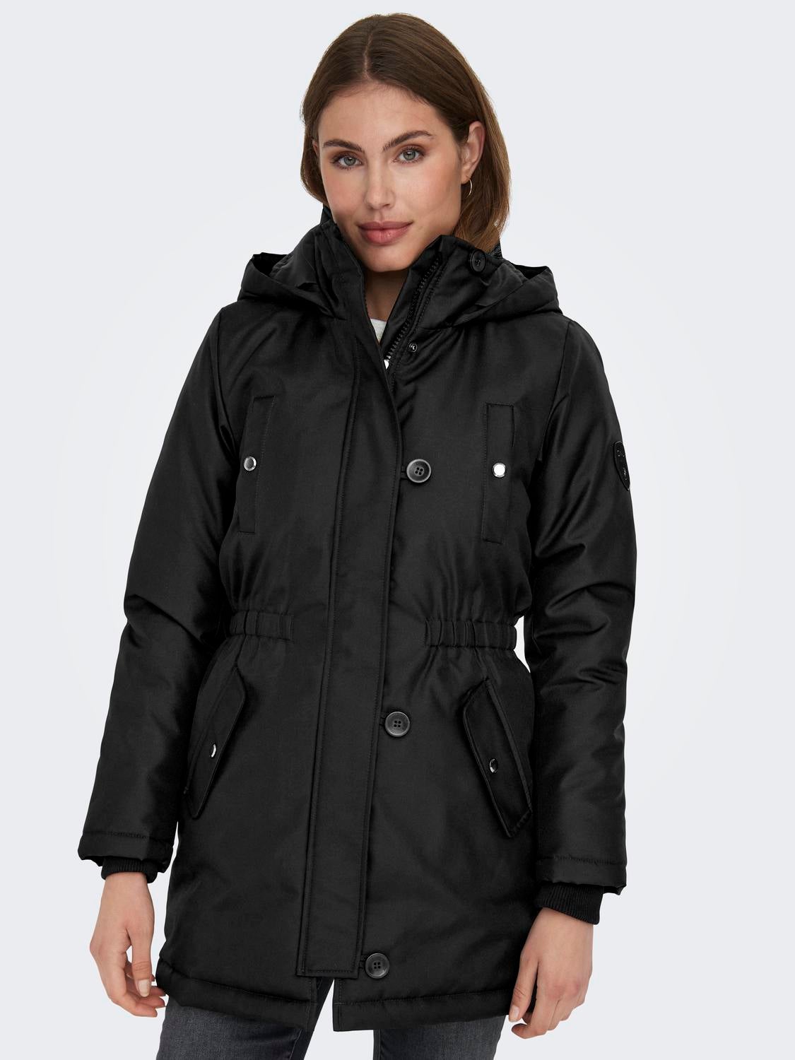 ONLMIE Langer Parka Black