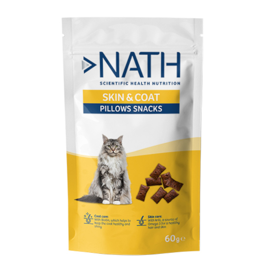 Nath Pillow Snacks Petiscos para Pele e Pelagem de Gatos