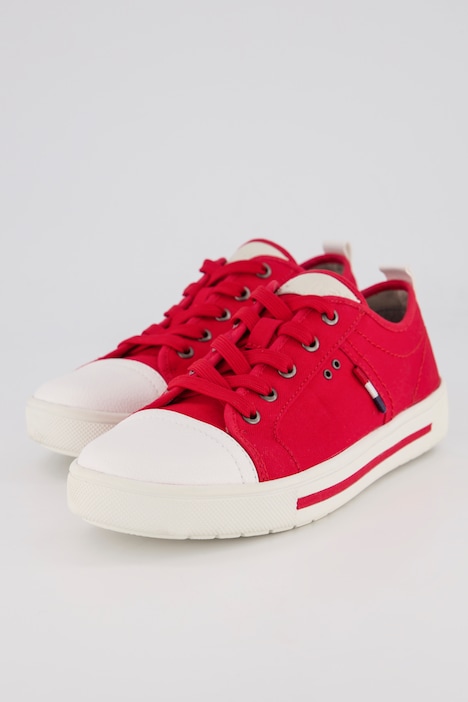 Sneaker, Jana Shoes, Canvas, Lederoptik-Spitze, Weite H
