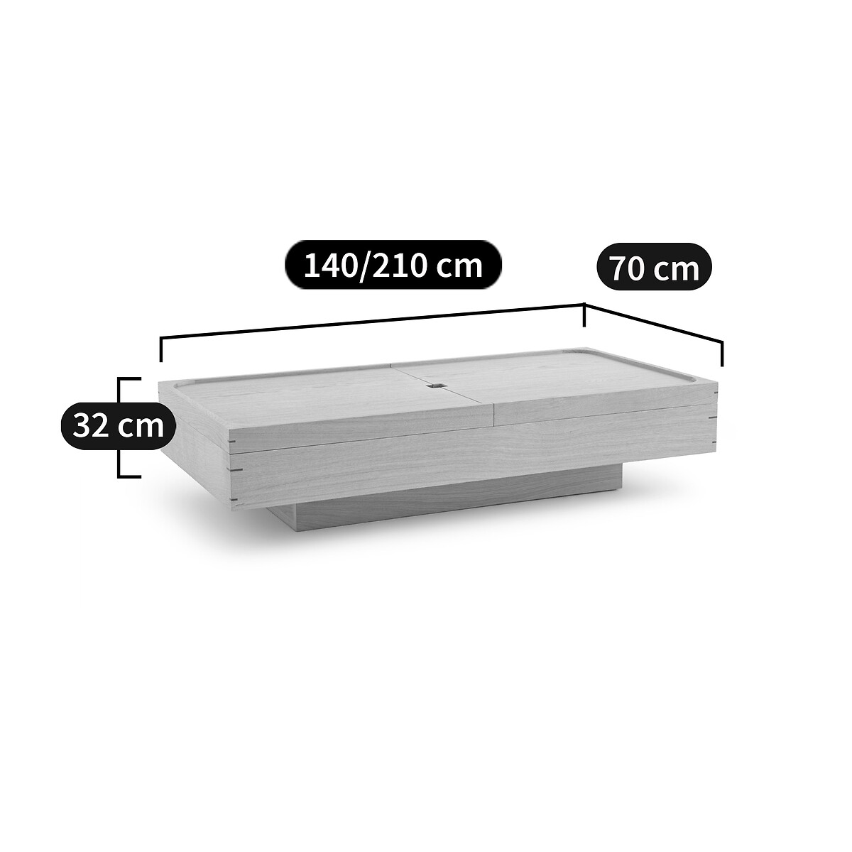 AM.PM<br>Mesa de centro com espaço de armazenamento, Hibashi