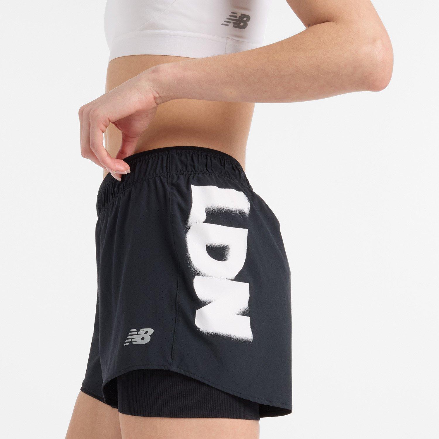 New Balance Rc Sh 3 In Bk Larg Running Short Womens