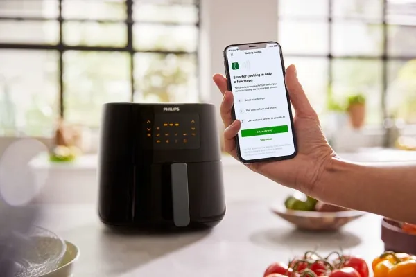 Philips Essential HD9280 Airfryer XL - Varmluftsrister - 6.2 liter - 2000 W - mørk sølv/sort