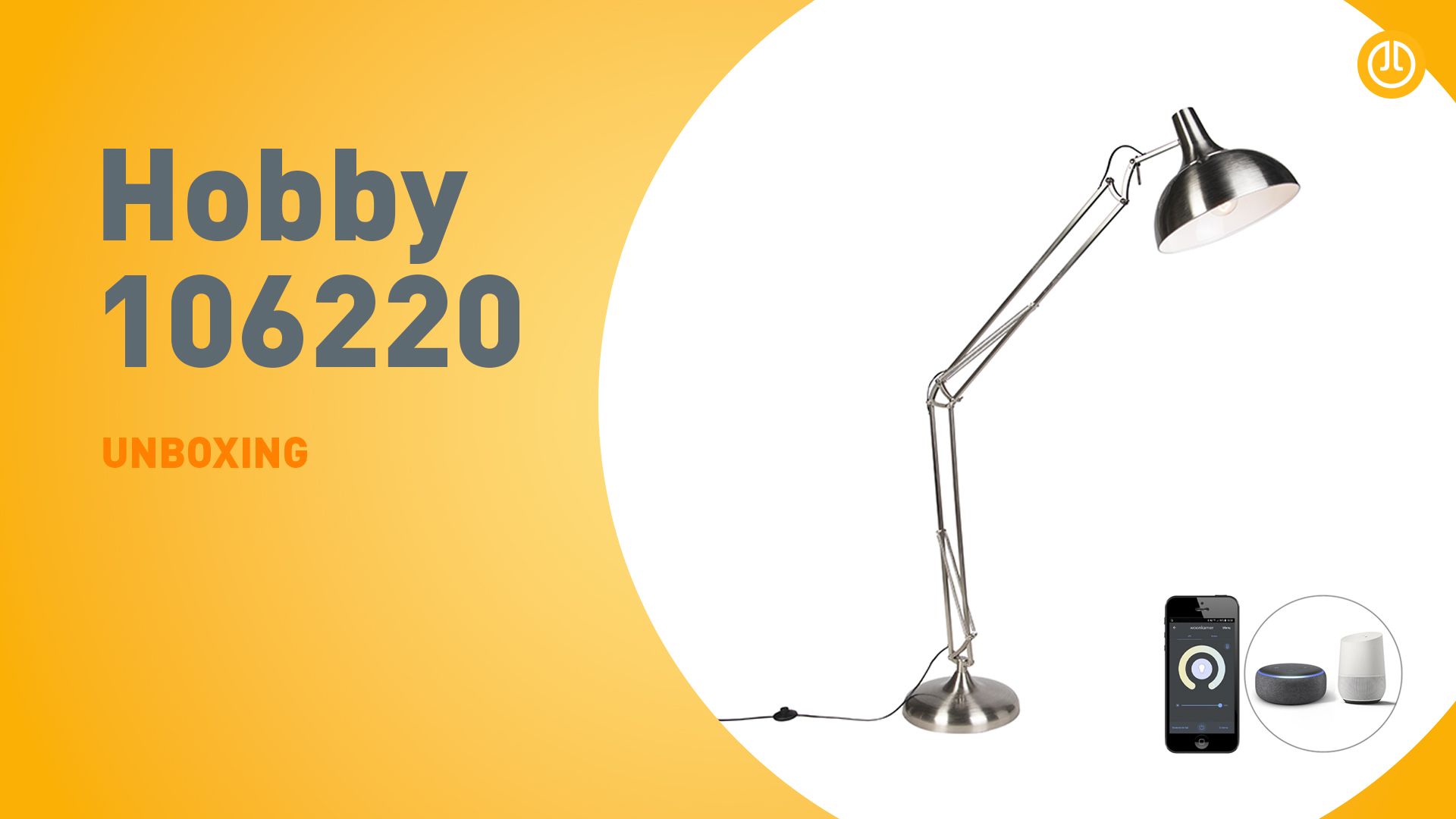 Smart vloerlamp staal incl. Wifi A60 - Hobby