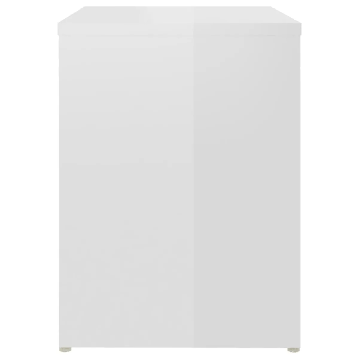 VidaXL Table de chevet - Blanc brillant