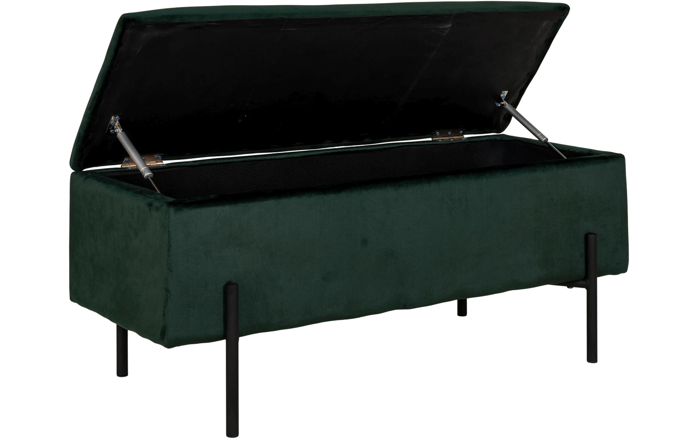 Sitztruhe Watford 36.5 x 95 x 46 cm, Dunkelgrün<br>Sitzbank mit Stauraum