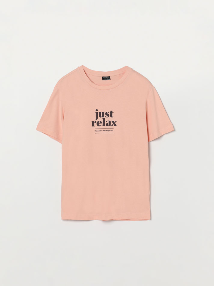 Pacote com 2 camisetas estampadas - Rosa Claro