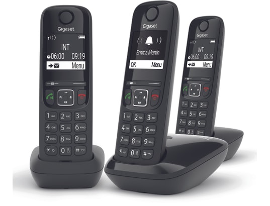 GIGASET - Téléphone sans fil AS690 Trio Noir