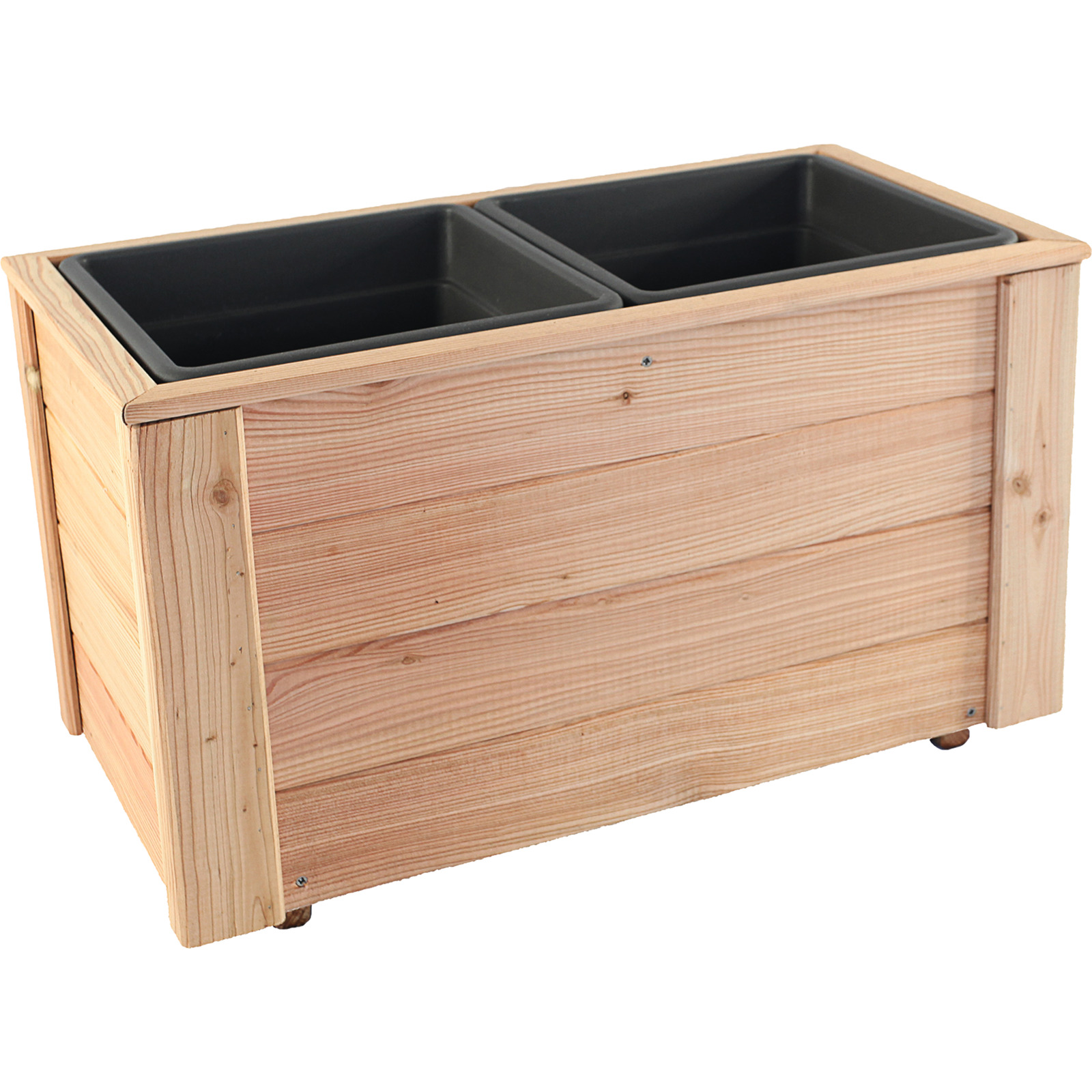 Blumenkasten 69 Lärche, 2 Einsätze
