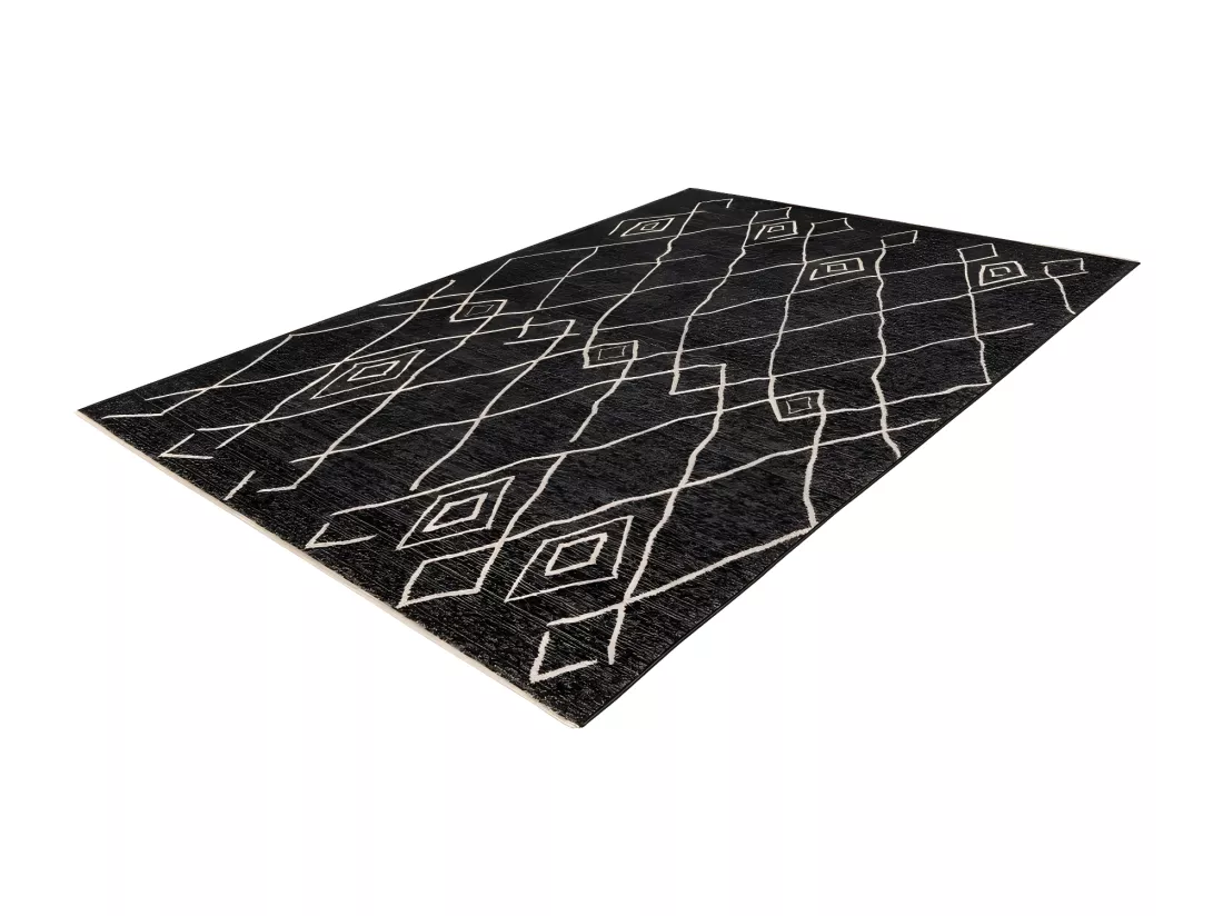 Tapis 230x160cm, design A205R coloris graphite - Confort et élégance pour votre intérieur