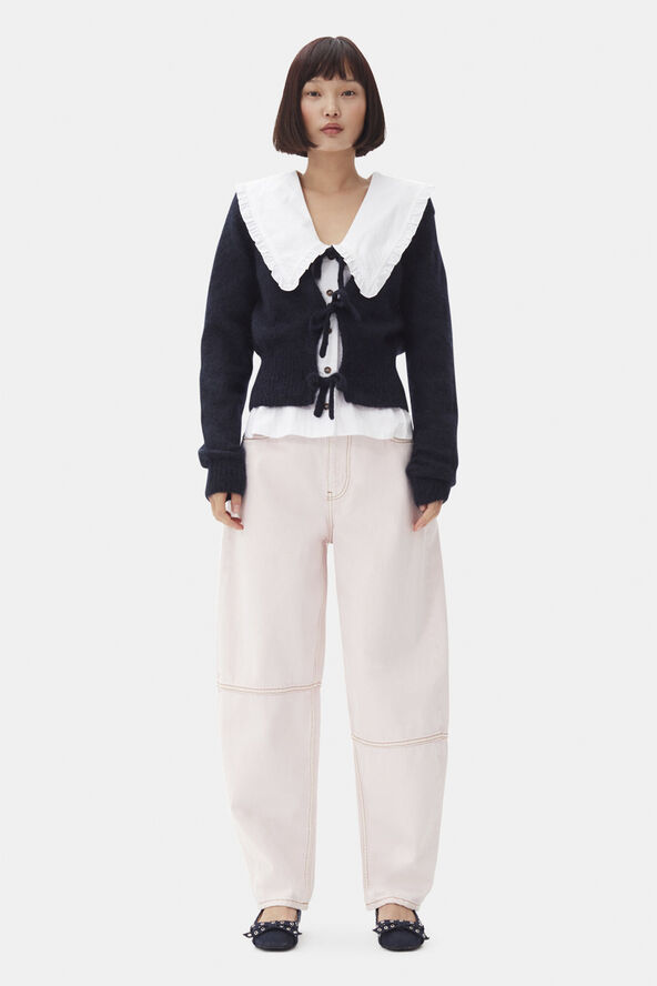 Ganni Overdyed Denim Stary Chalk pink