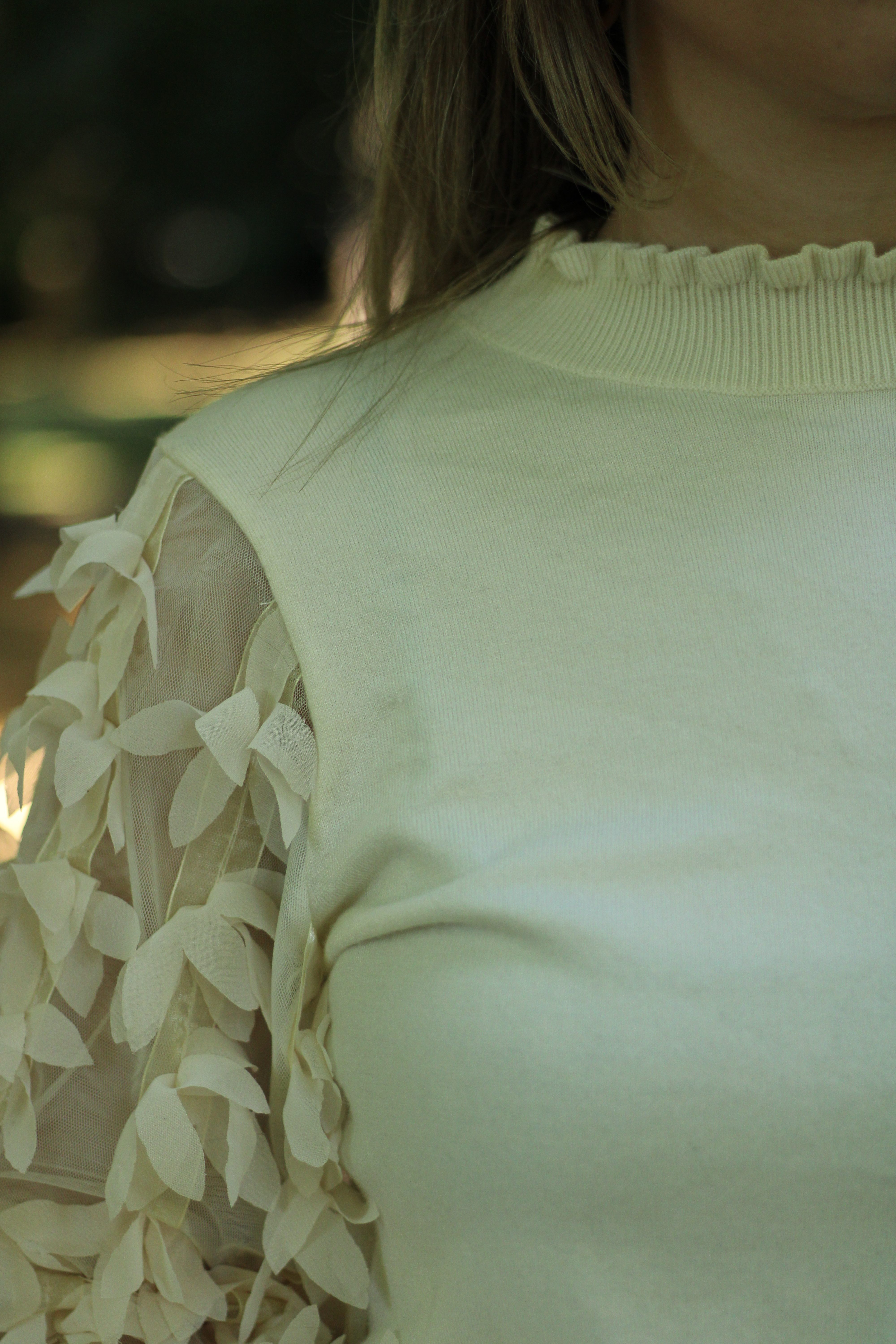 Rino & Pelle - Romi Knitted Pullover With Fancy Sleeves - Birch