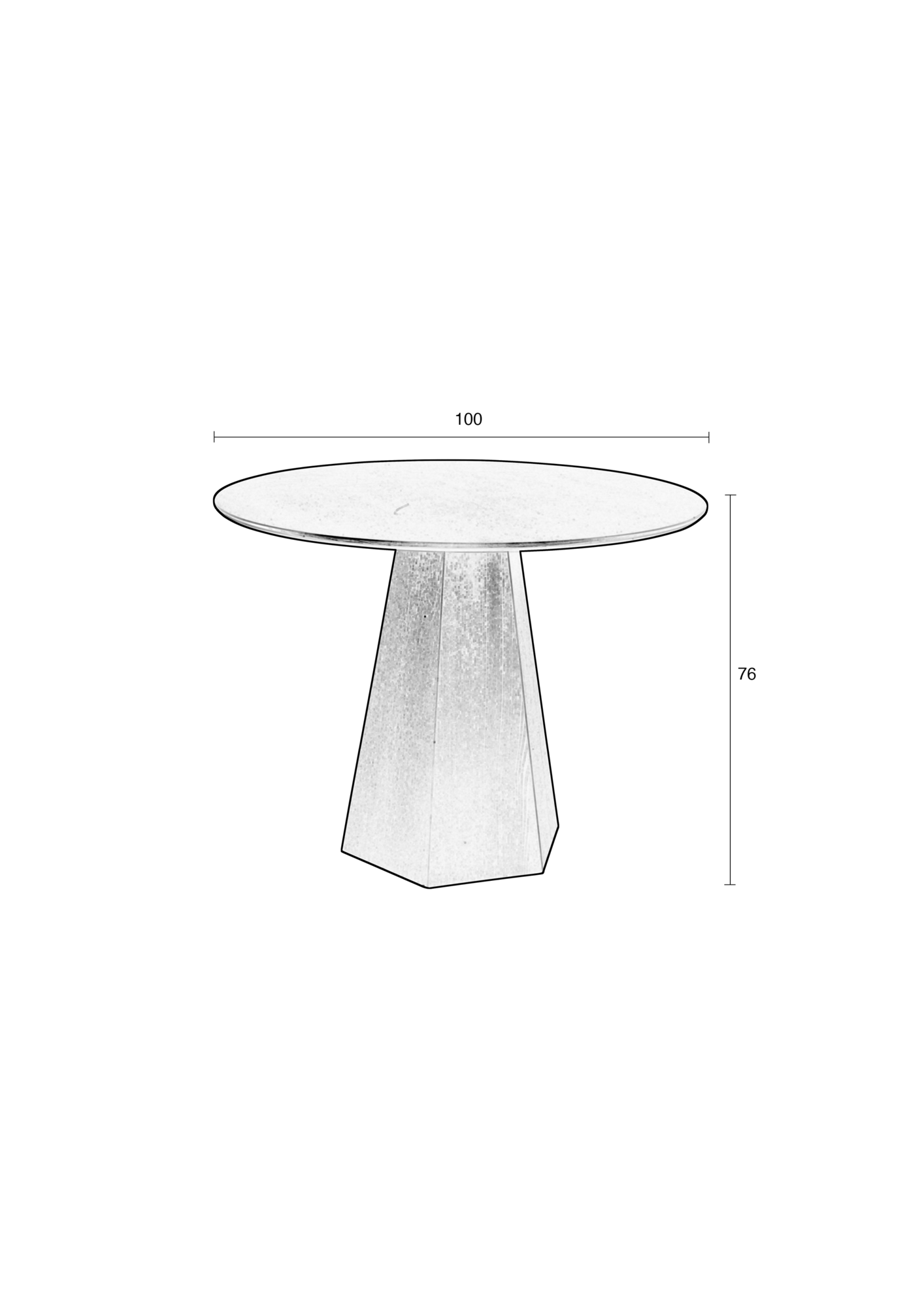 Eettafel Pilar zwart