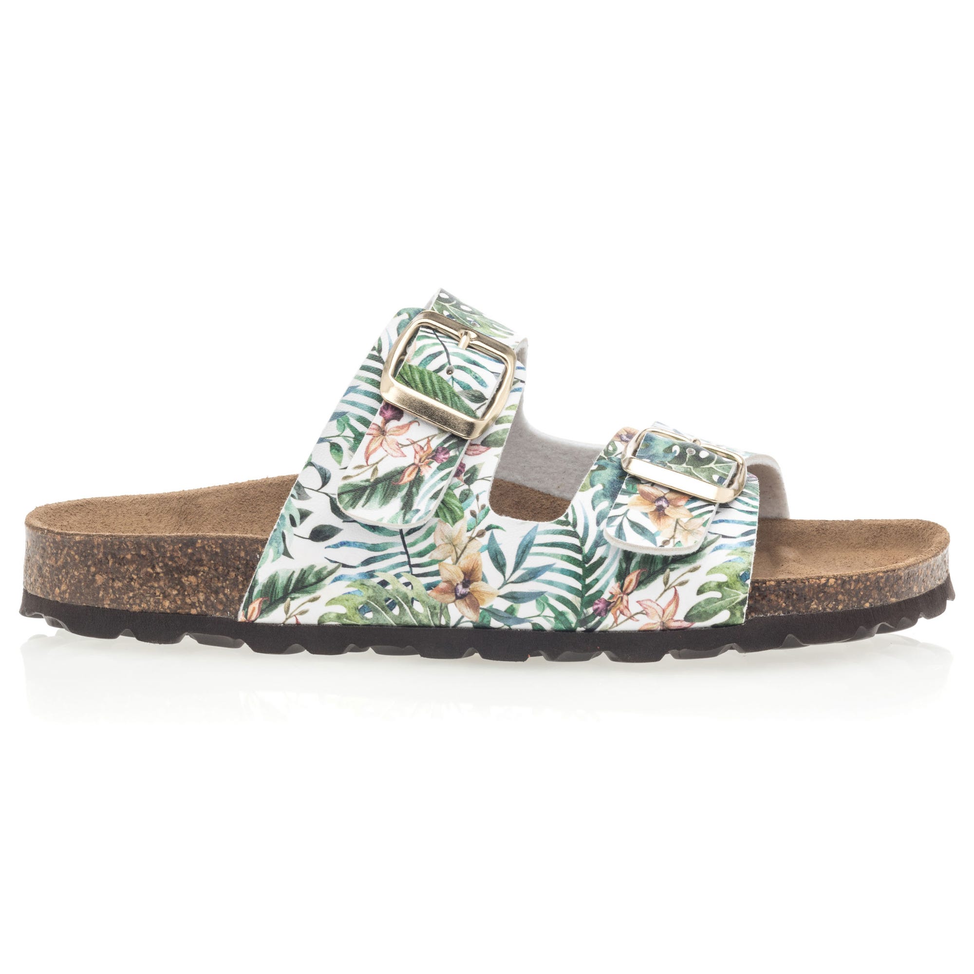 Mules semelle liège Femme multicolore