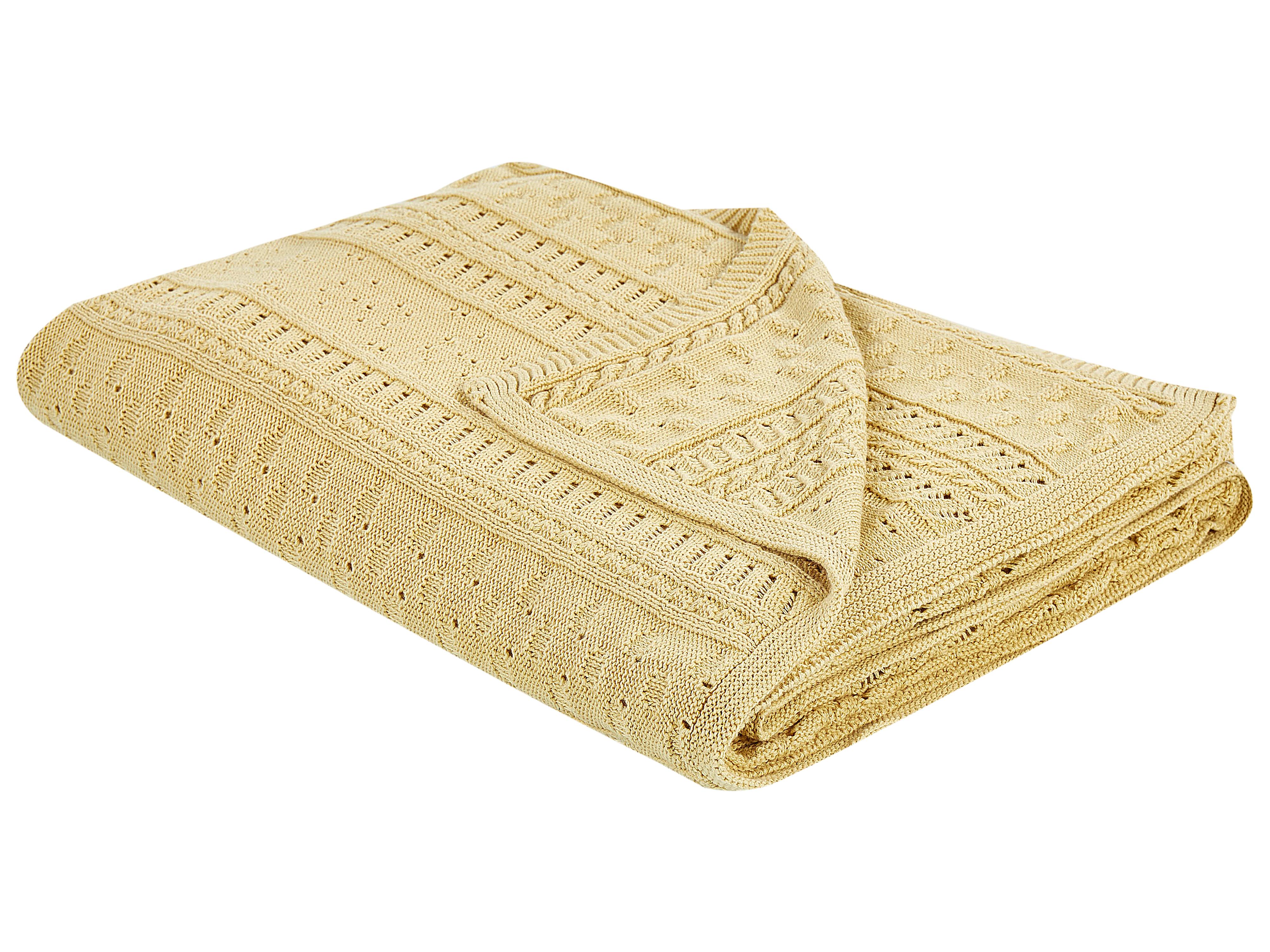 Sprei DAULET Katoen 150 x 200 cm Geel