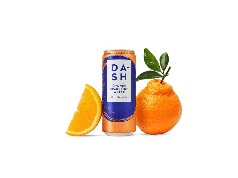 Dash Water Soft-Drinks Sparkling Orange 12 x 0.33 l Kohlensäurehaltiges Erfrischungsgetränk mit Orangengeschmack