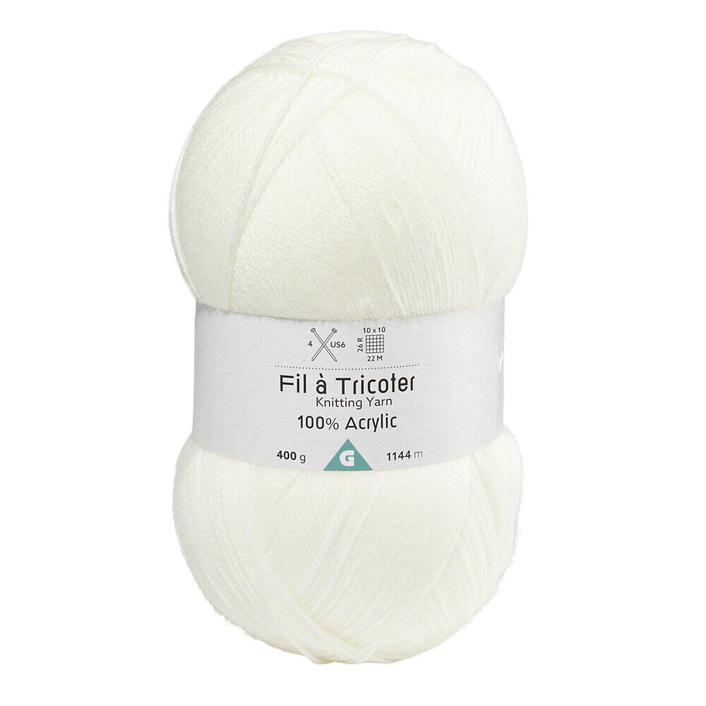 Fil à tricoter acrylique pelote 400gr - 4 modèles