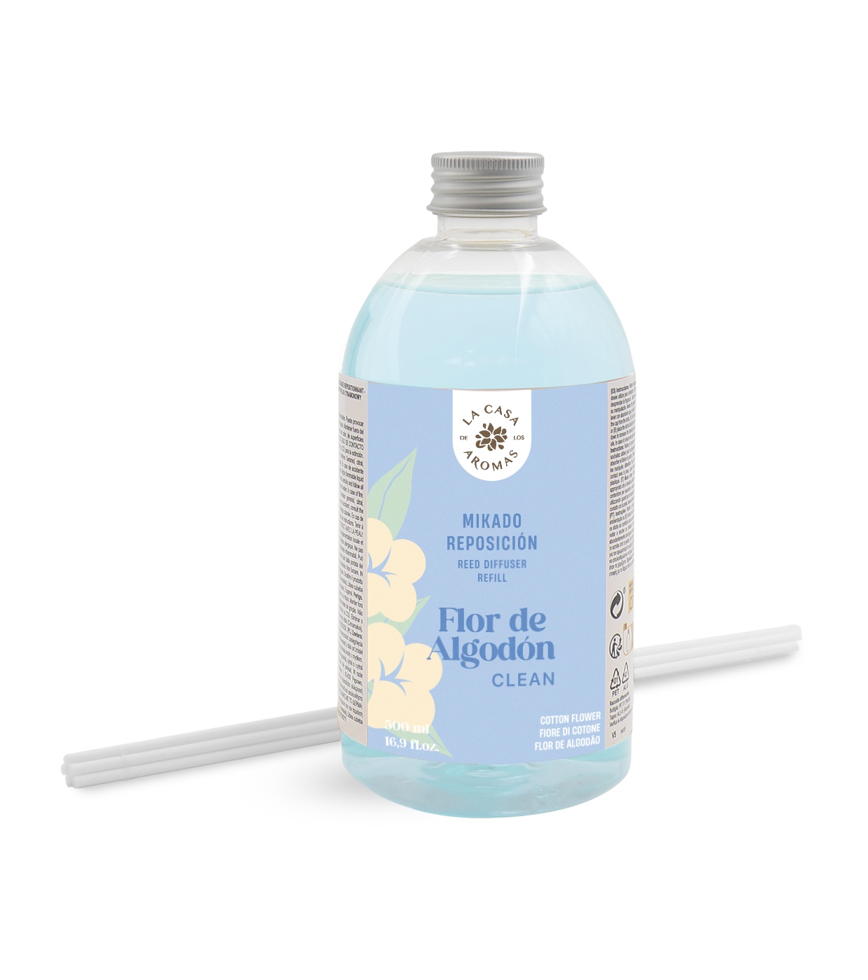 La Casa de los Aromas - Refil de ambientador Mikado 500ml - Algodão