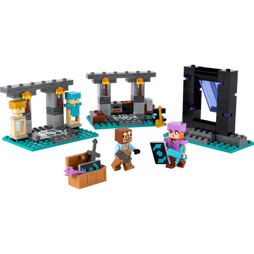 LEGO Minecraft 21252 Die Waffenkammer Spielzeug mit Spielfiguren