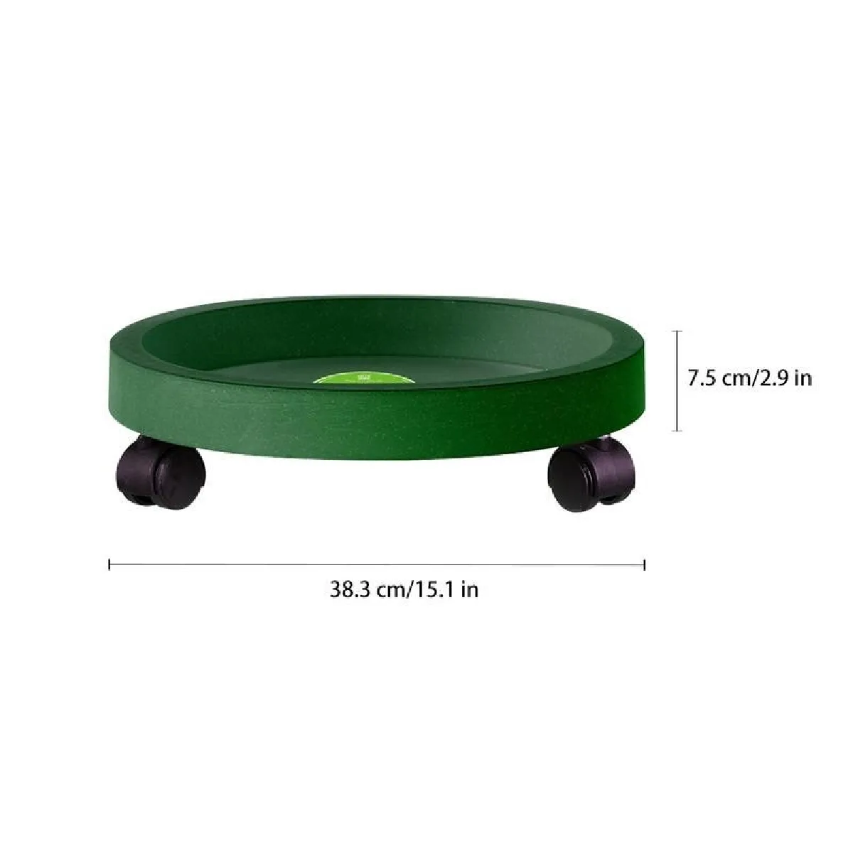 Wewoo Plateau roues support en plastique vert