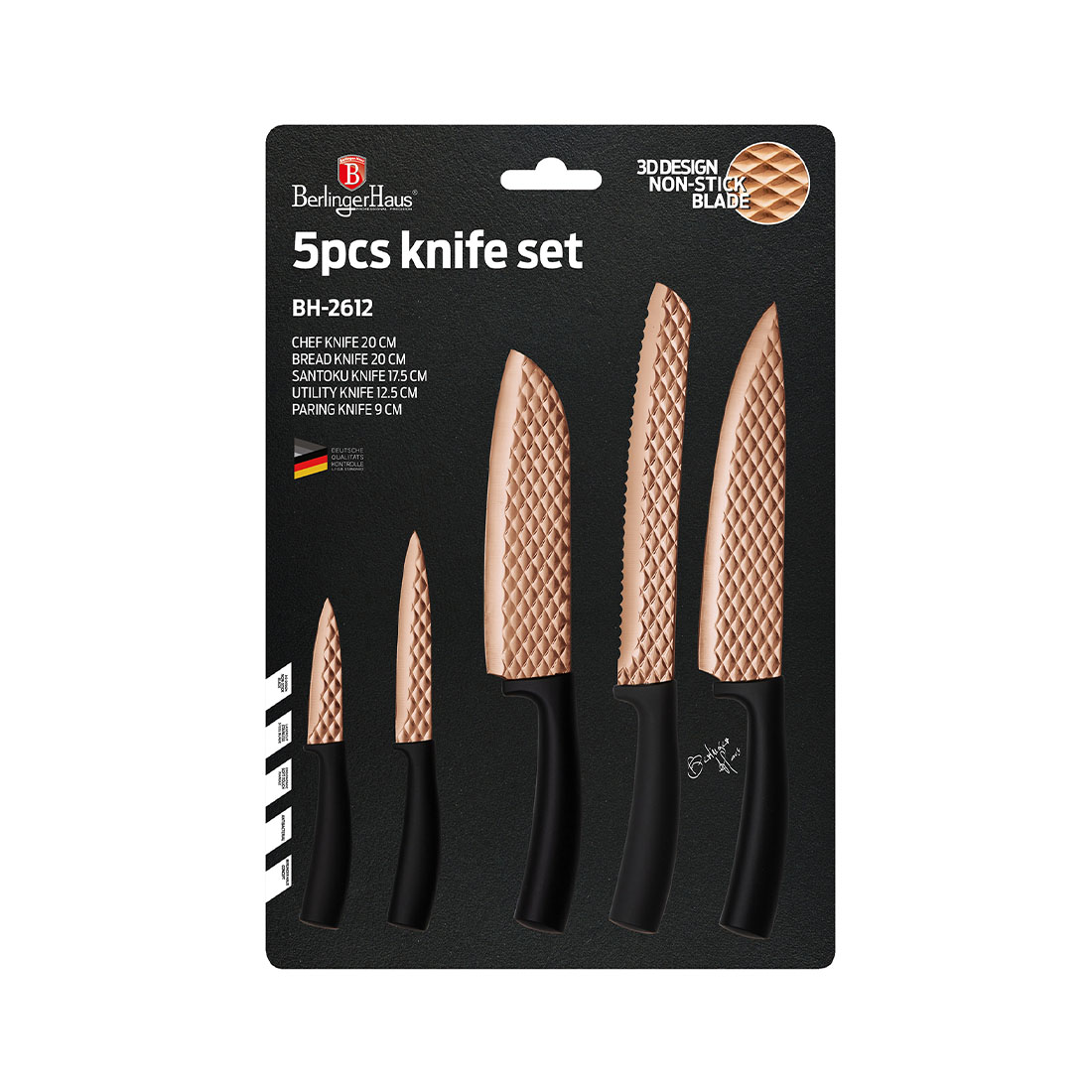 Berlinger Haus 5-teiliges Messer-Set Rose Gold Edition