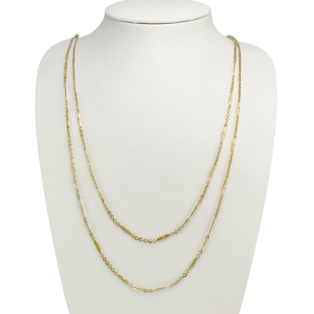 Collier d'occasion or 750 jaune maille fantaisie 78 cm