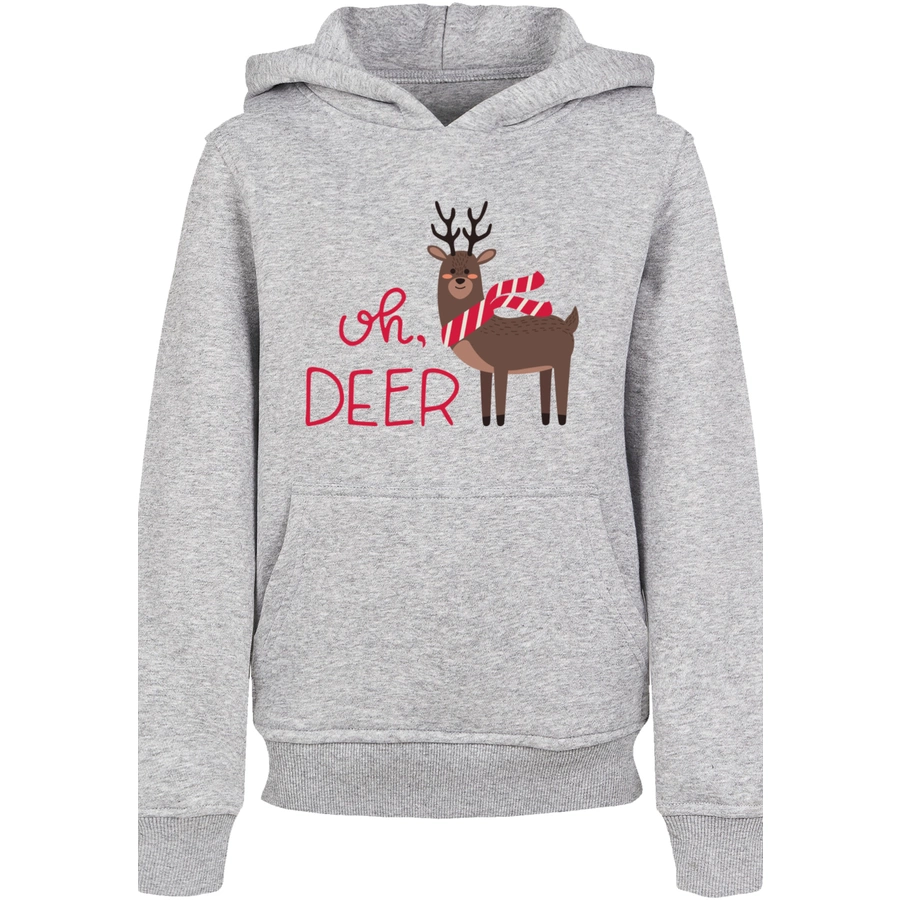 F4NT4STIC Hoodie Christmas Deer heather grey