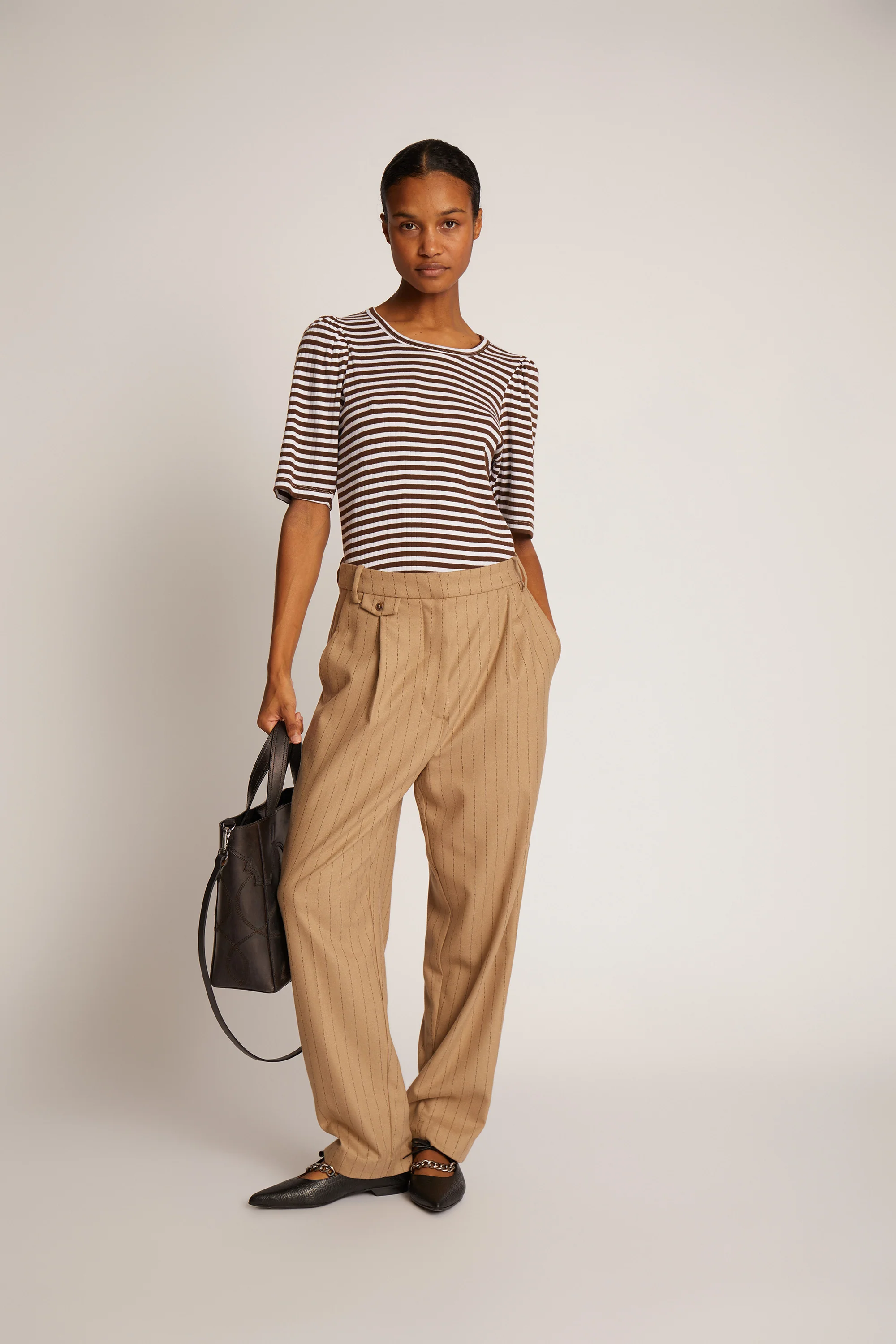 MUNTHE  Jikolaz t-shirt - Mocca