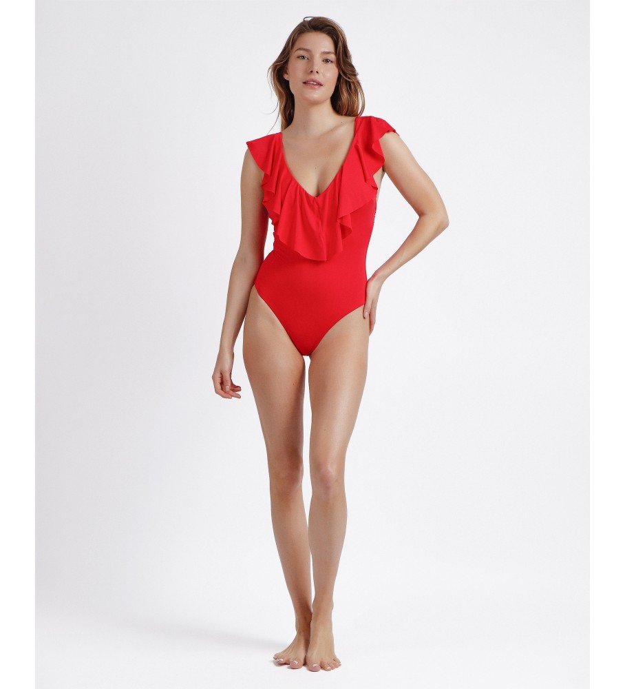 Maiô Admas Summer Frill Ruffles na cor vermelha