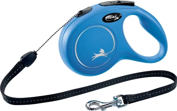 flexi New Classic snor S, 8M, 12KG, blå