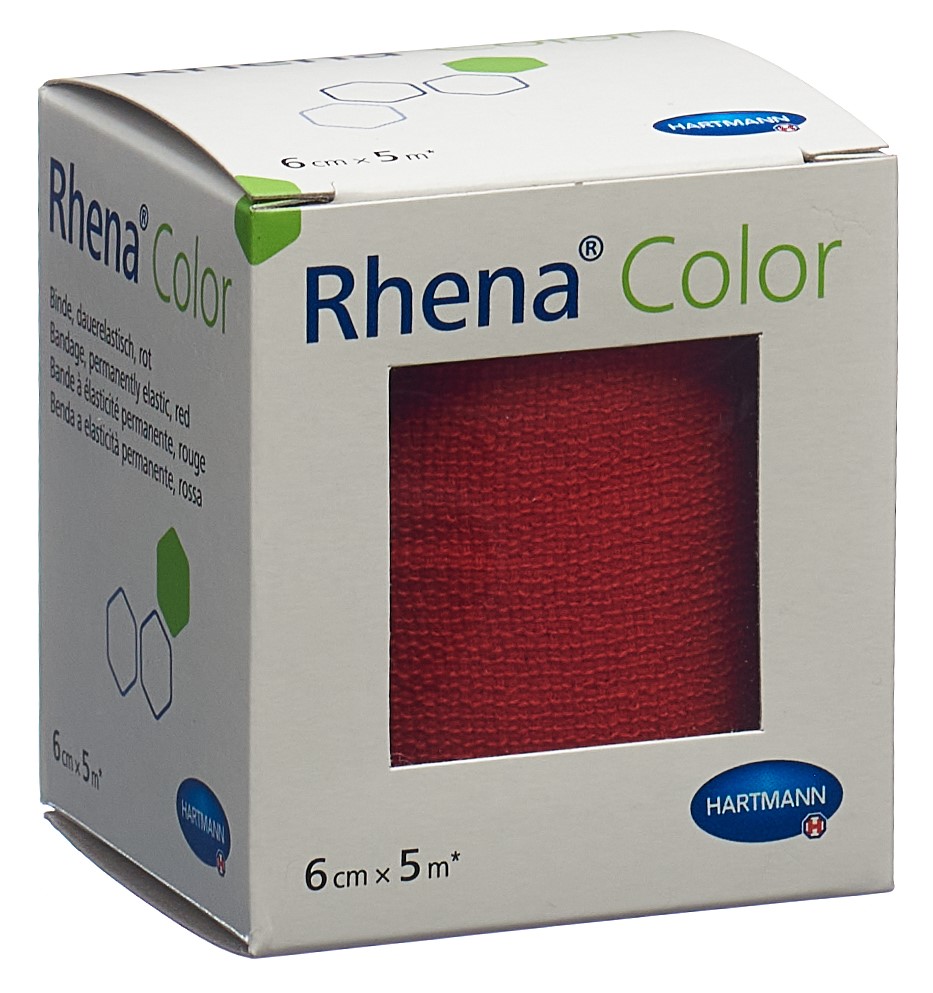 Rhena Color Elastische Binden 6cmx5m rot 1 Stk
