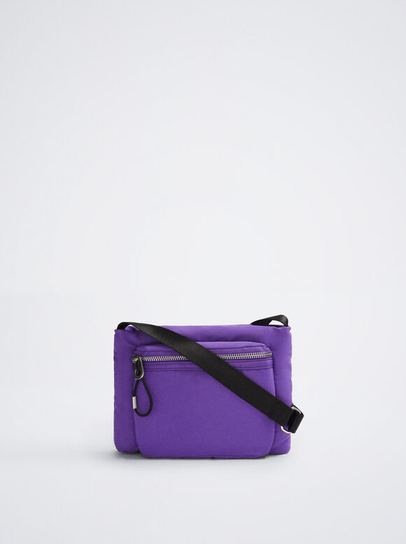 Bolsa de ombro em nylon - Violeta