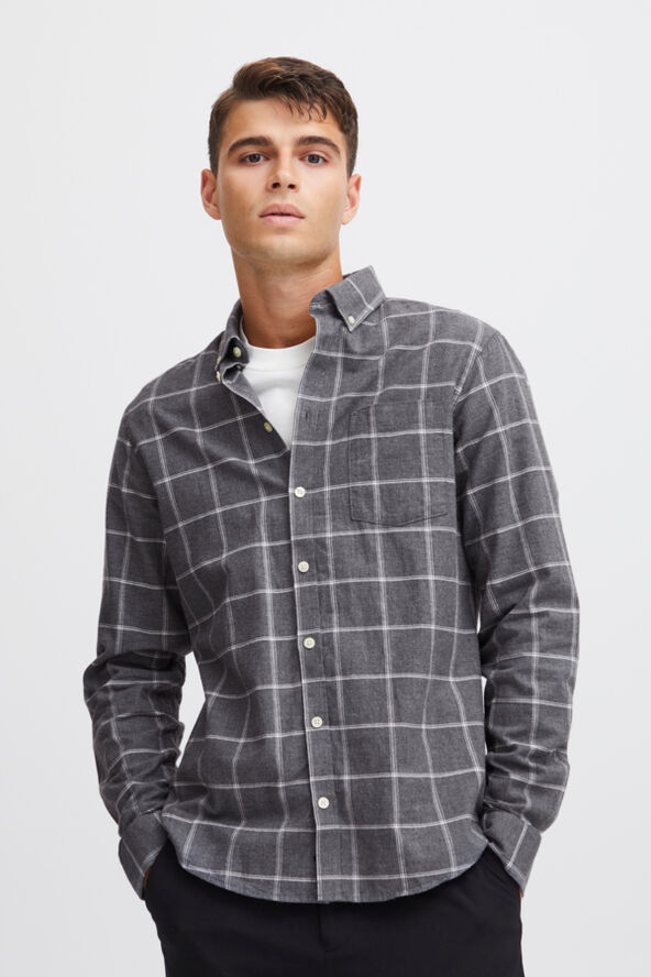 Casual Friday CFANTON LS BD big checked shirt Pewter mix