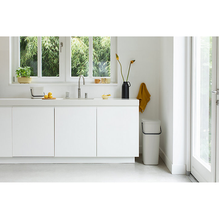 Poubelle de tri Brabantia Sort & Go 40 L blanc