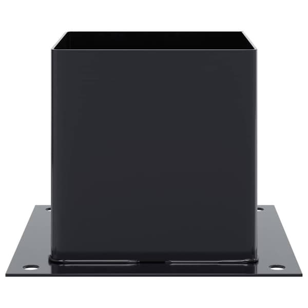vidaXL Stolpebunner firkantet 4 stk 141x141 mm pulverlakkert stål