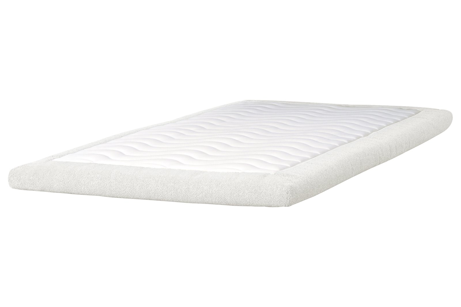 XOV Premium LUX 200 overmadrass 75x200 cm 10cm med minipocket/latex, Jersey stretch hvit tekstil og tekstilkant av Bris 101 Hvit