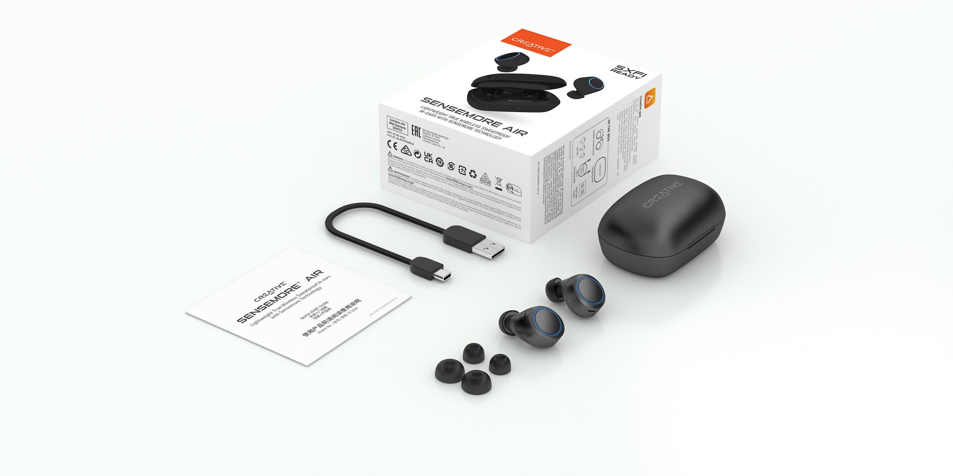 Creative - Sensemore Air TWS In-Ear ANC, Sort